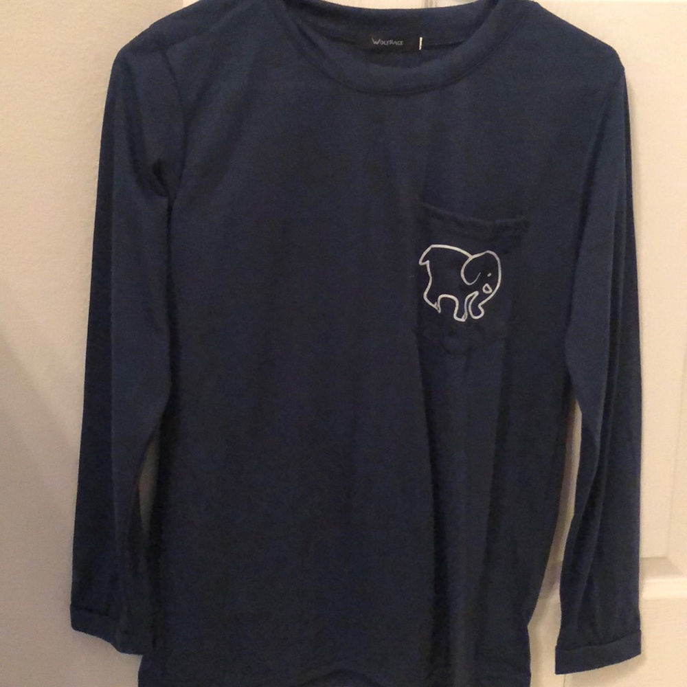 navy ivory ella top